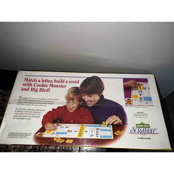Sesame Street Kids Scrabble Game by Milton Bradley 1992 Vintage Game New Sealed - Picture 8 of 11